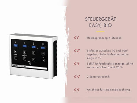 Karibu Saunahaus Laguna natur,73 mm -inkl. 9 kW Bioofen ext. Steuerung