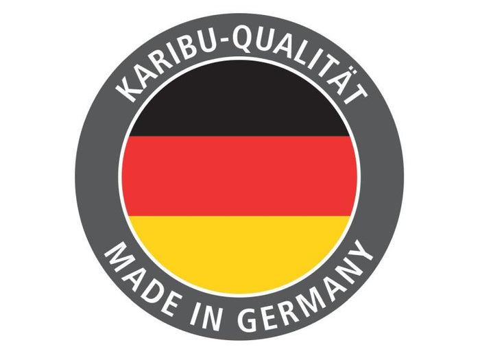 Karibu Saunahaus Mainburg 3 Set A terragrau -9 kW Bioofen ext.Strg