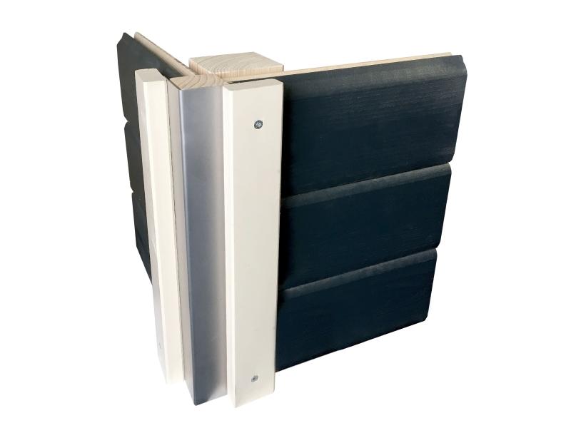 Karibu Saunahaus Skrollan 3 in terragrau 38 mm- ohne Ofen- klassische Tür