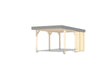 Karibu Seitenwand/Lamellenwand lose , für Leimholz Carports, naturbelassen