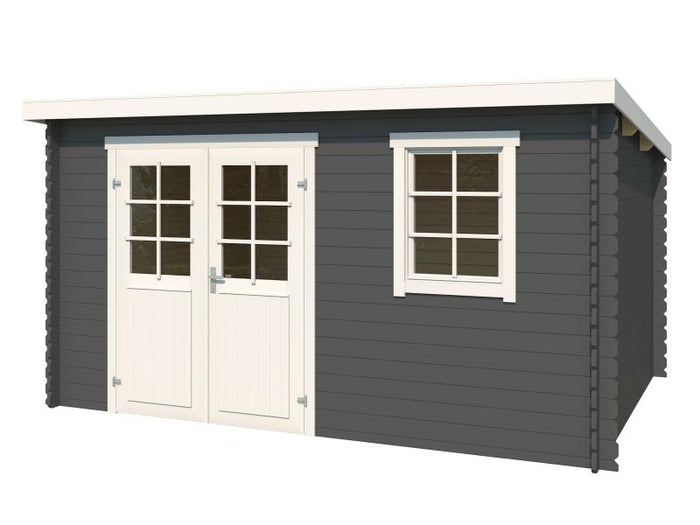 Lasita Blockbohlenhaus Amira 230 carbongrau 28 mm