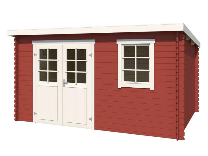 Lasita Blockbohlenhaus Amira 230 schwedenrot 28 mm