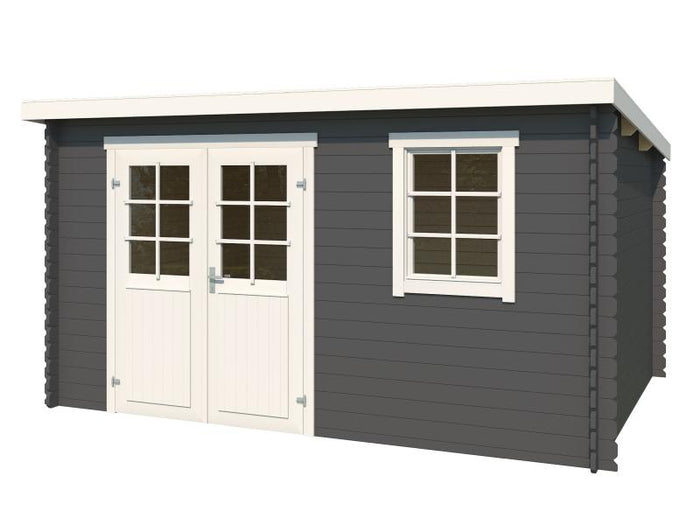 Lasita Blockbohlenhaus Amira 275 carbongrau 28 mm