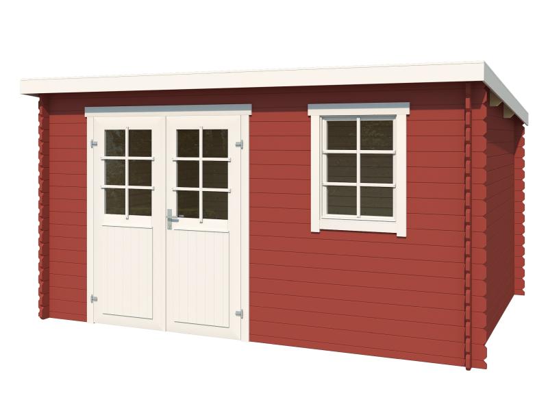 Lasita Blockbohlenhaus Amira 275 schwedenrot 28 mm