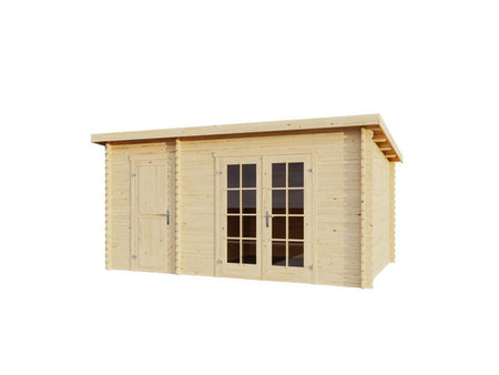 Lasita Blockbohlenhaus Belmont 2 2-Raum natur 34 mm