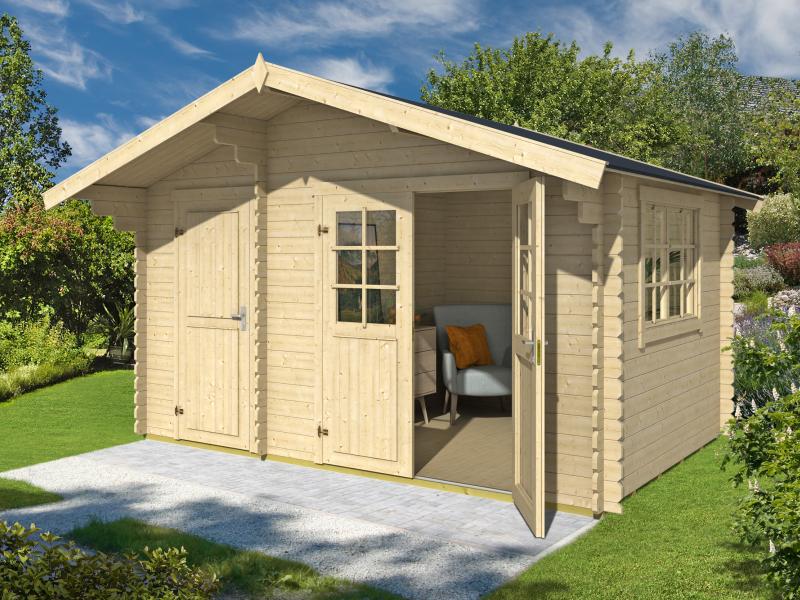 Lasita Blockbohlenhaus Keila 28 natur 2-Raum 28 mm