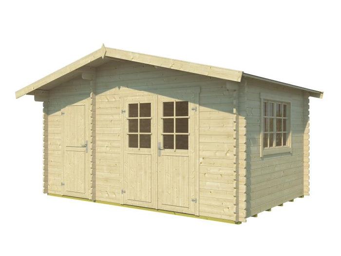Lasita Blockbohlenhaus Keila 34 natur 2-Raum 34 mm