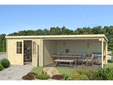 Lasita Blockbohlenhaus St Louis mit Anbau 28 mm natur