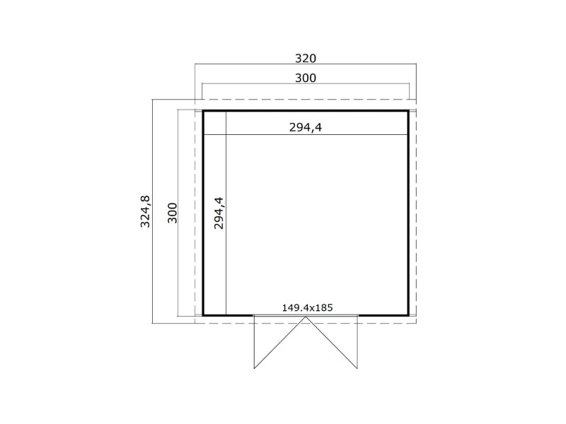 Lasita Gartenhaus / Gerätehaus / Blockbohlenhaus Zambezi 7 natur 28 mm