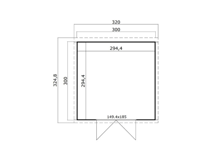 Lasita Gartenhaus / Gerätehaus / Blockbohlenhaus Zambezi 7 natur 28 mm