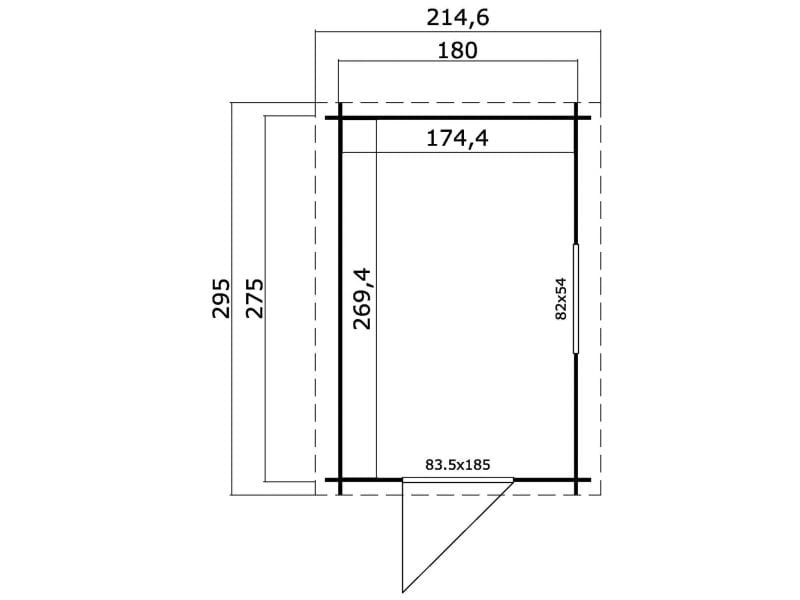 Lasita Gartenhaus Jura schwedenrot 28 mm