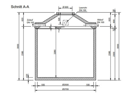 Mall Betonzisterne Family 11000 Liter, begehbar, ohne Filter