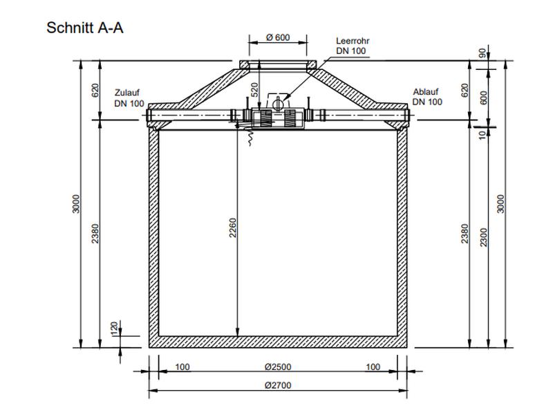Mall Betonzisterne Family 11000 Liter, begehbar, mit Spaltsiebfilter