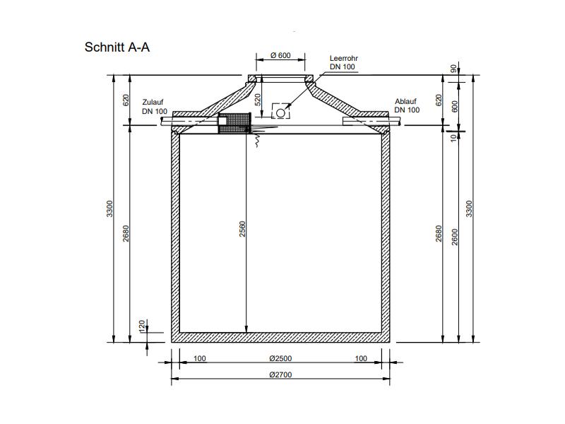 Mall Betonzisterne Family 12500 Liter, begehbar, mit Gartenfilter