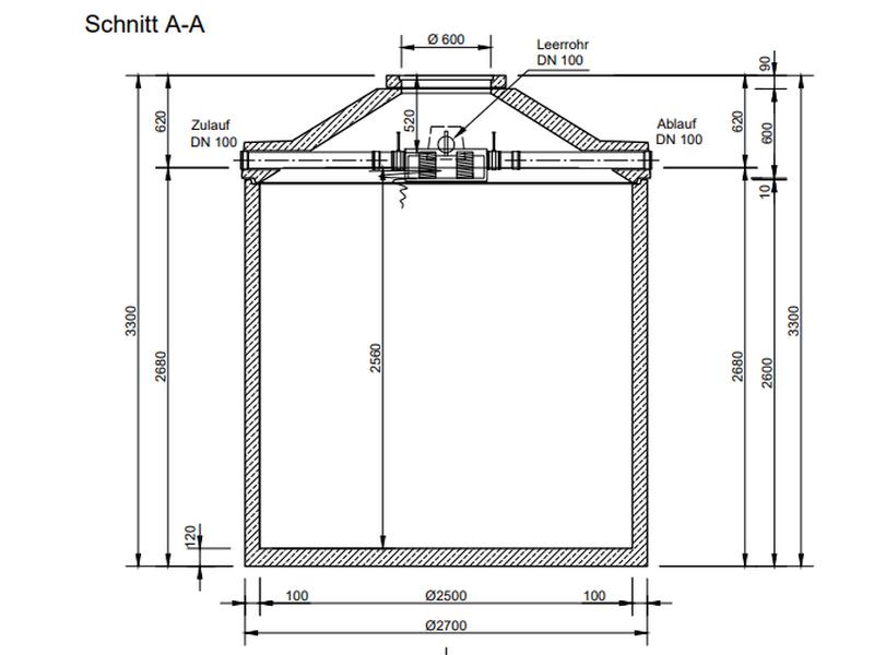 Mall Betonzisterne Family 12500 Liter, begehbar, mit Spaltsiebfilter