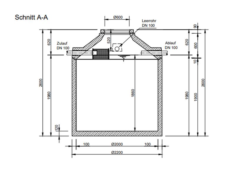 Mall Betonzisterne Family 5800 Liter, begehbar, mit Gartenfilter