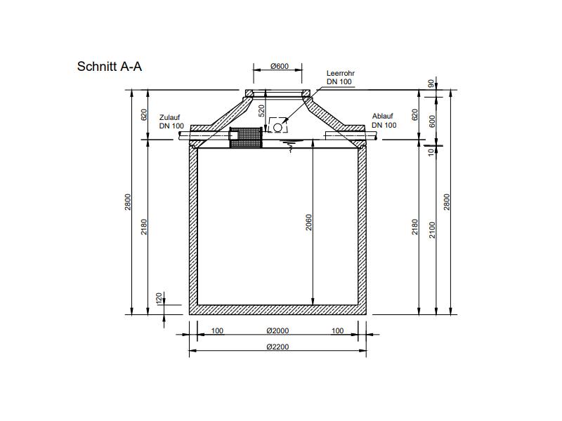 Mall Betonzisterne Family 6500 Liter, begehbar, mit Gartenfilter