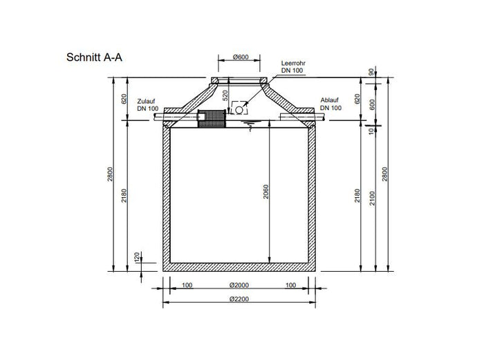 Mall Betonzisterne Family 6500 Liter, begehbar, mit Gartenfilter