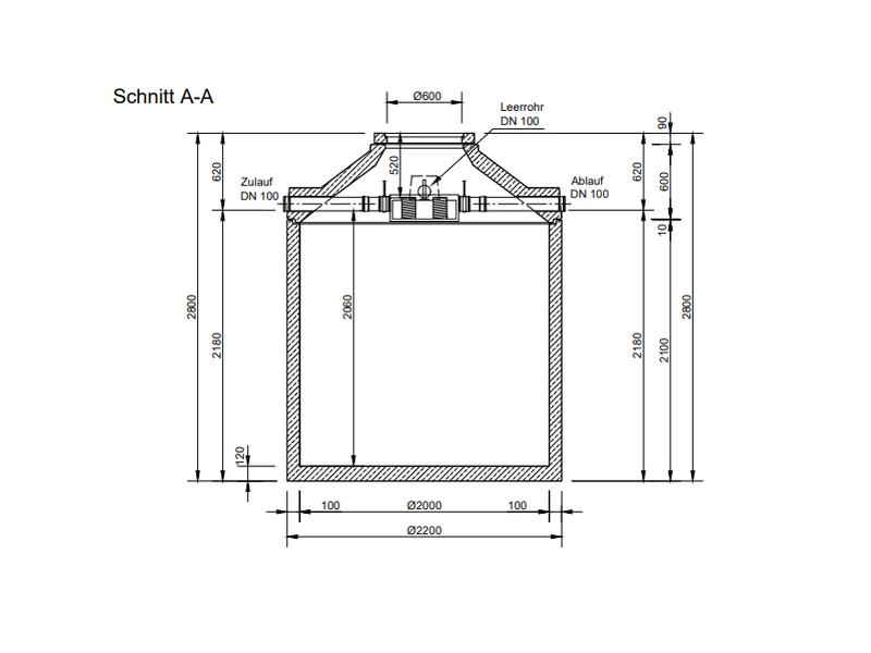Mall Betonzisterne Family 6500 Liter, begehbar, mit Spaltsiebfilter