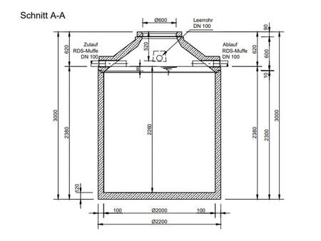 Mall Betonzisterne Family 7000 Liter, begehbar, ohne Filter