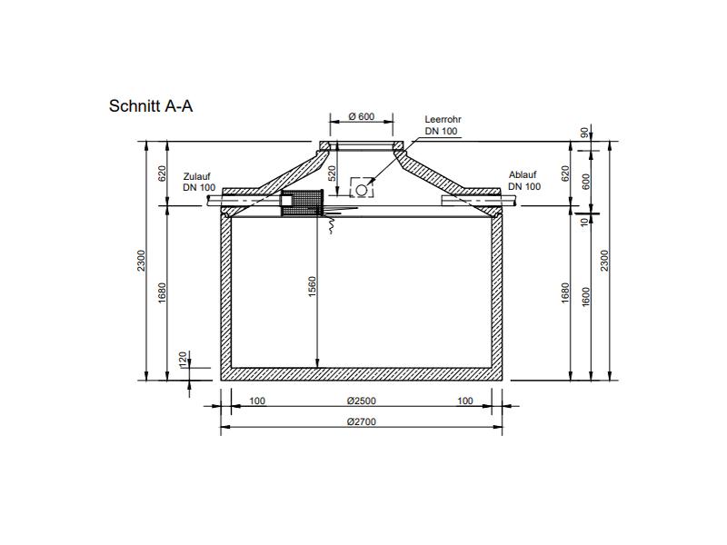 Mall Betonzisterne Family 7600 Liter, begehbar, mit Gartenfilter