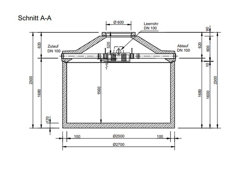 Mall Betonzisterne Family 7600 Liter, begehbar, mit Spaltsiebfilter