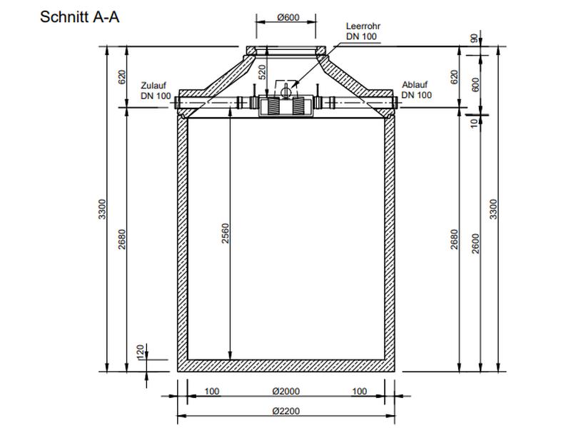 Mall Betonzisterne Family 8000 Liter, begehbar, mit Spaltsiebfilter