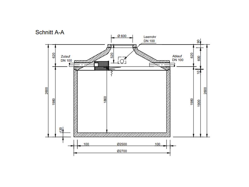 Mall Betonzisterne Family 9100 Liter, begehbar, mit Gartenfilter