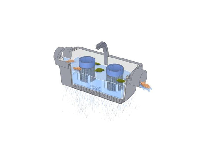 Mall Retentionszisterne Reto 8000 Liter, mit Spaltsiebfilter, begehbar