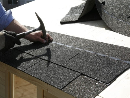 Montage 11 Pakete Bitumen Dachschindeln