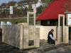 Montage für Bastrup 8 im Set mit Anbaudach 2 m breit, 28 mm Rückwand