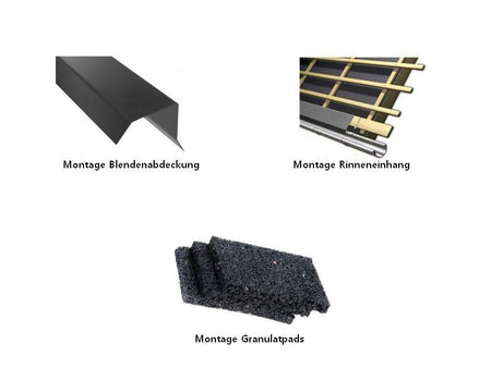 Montage Zubehör Set für Karibu Gartenhaus Mattrup 2 raum Haus