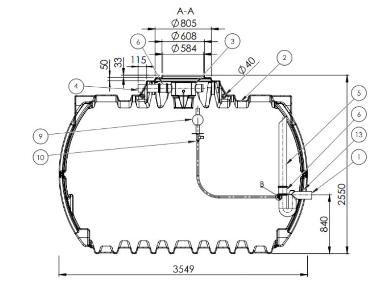 Nautilus Atlantis Premium 12.500 Liter Retentionszisterne - Retentionsvolumen 8000 L