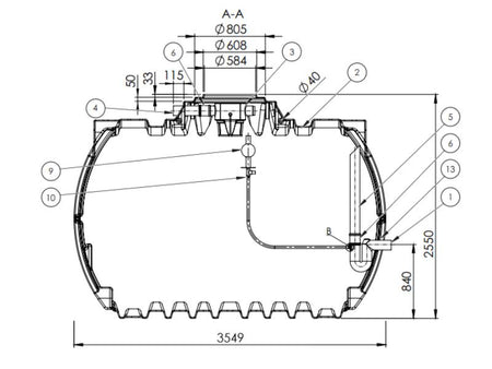 Nautilus Atlantis Premium 12.500 Liter Retentionszisterne - Retentionsvolumen 8000 L