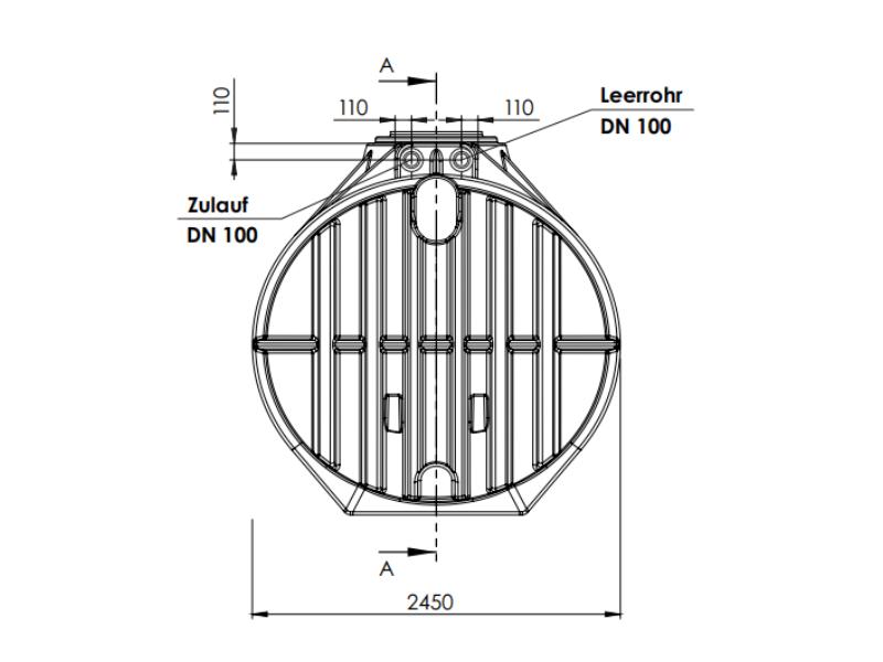Nautilus Atlantis Premium-Zisterne 12.500 Liter mit 3 Lippendichtungen DN 100