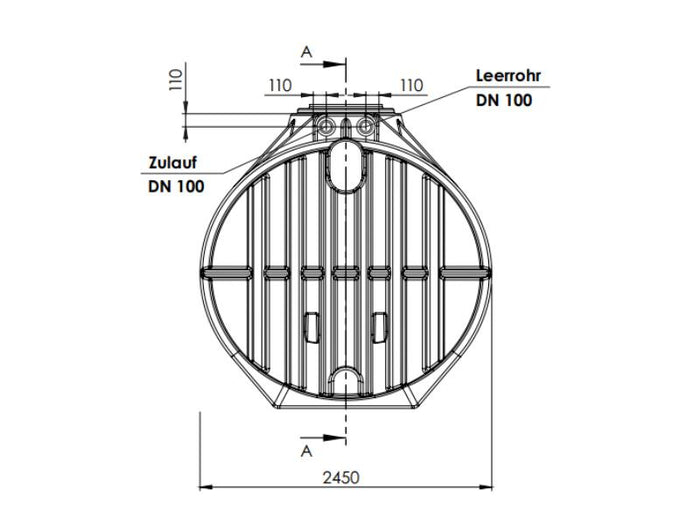 Nautilus Atlantis Premium-Zisterne 12.500 Liter mit 3 Lippendichtungen DN 100