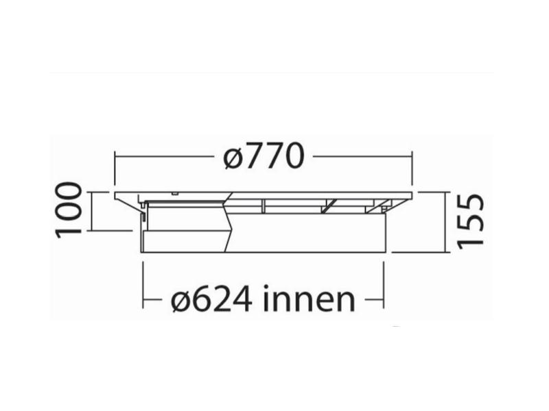 Nautilus Tankabdeckung anthrazit bis 200 kg begehbar, 100mm
