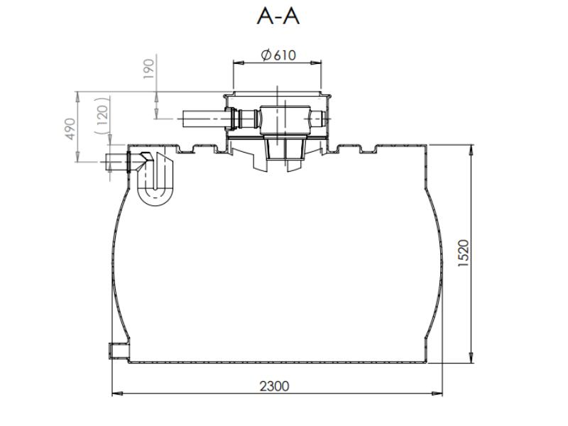 Nautilus Zisterne Ozeanis 4.000 Liter mit Korbfilter & Siphon