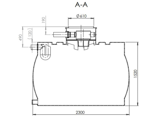 Nautilus Zisterne Ozeanis 4.000 Liter mit Korbfilter & Siphon