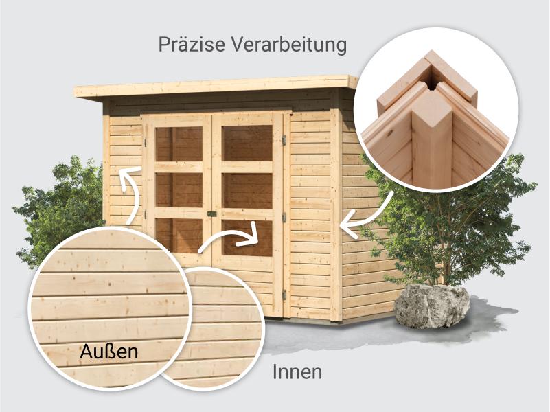 Osb smart choice Gartenhaus Stegen 3 natur