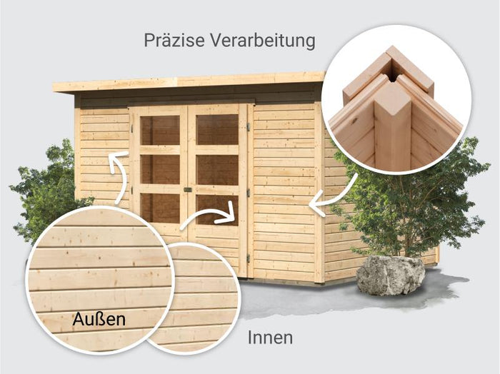 Osb smart choice Gartenhaus Stegen 5, inkl. Fußboden