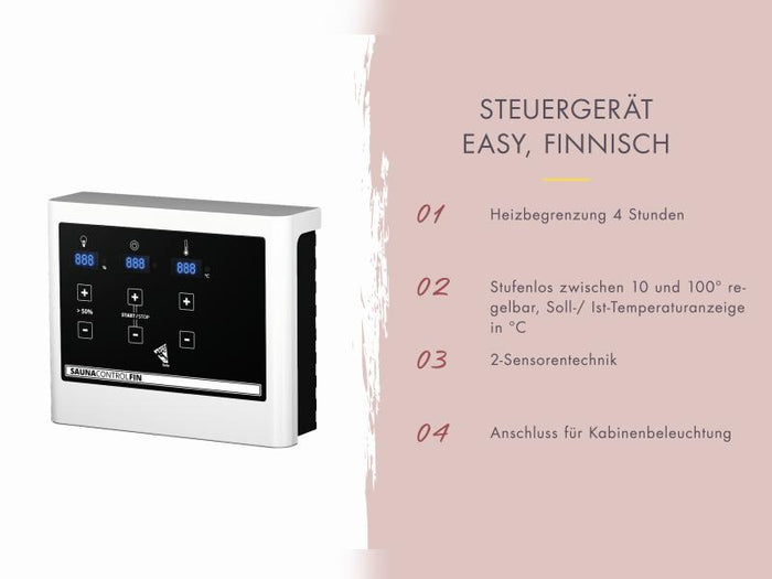 Osb smart choice Saunahaus Patio 2, 38 mm naturbelassen -inkl. 9 kW Ofen ext. Steuerung-, inkl. Dach
