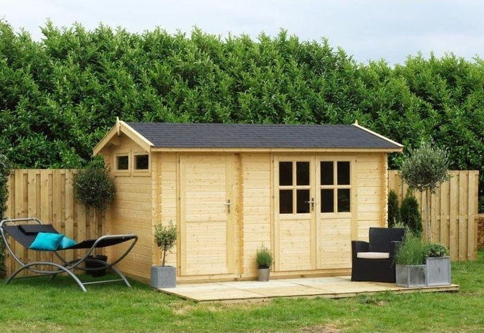 Outdoor Gartenhaus / Blockbohlenhaus William 250 2-Raum 28mm