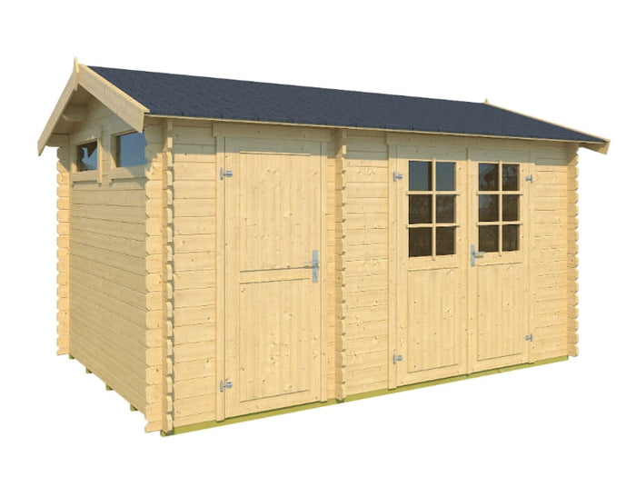 Outdoor Gartenhaus / Blockbohlenhaus William 250 2-Raum 28mm