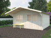 Palmako Blockbohlenhaus Britta 17,5 40 mm transparente Tauchgrundierung