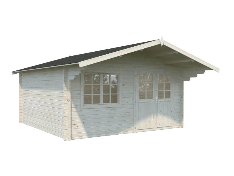 Palmako Blockbohlenhaus Britta 17,5 40 mm transparente Tauchgrundierung