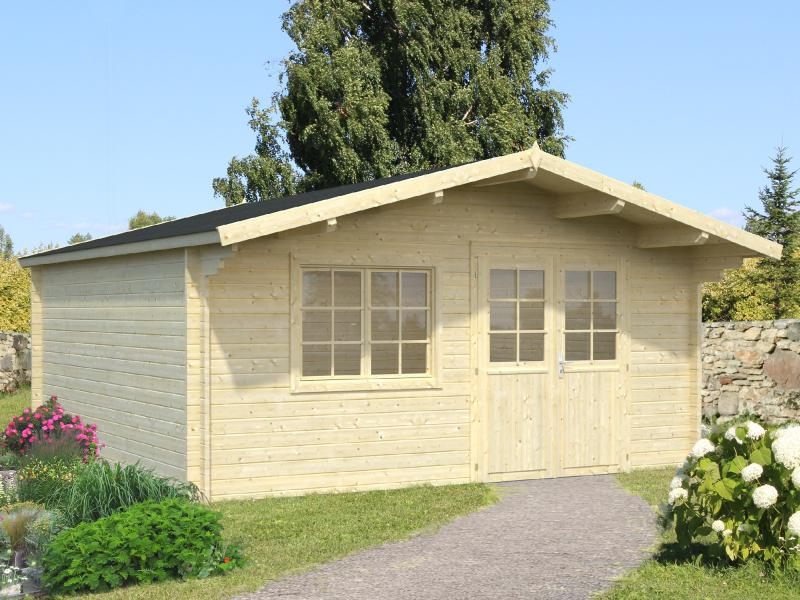 Palmako Blockbohlenhaus Britta 19,7 40 mm natur