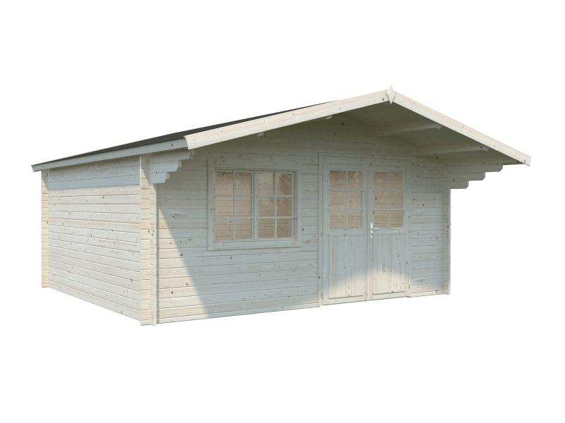Palmako Blockbohlenhaus Britta 19,7 40 mm transparente Tauchgrundierung