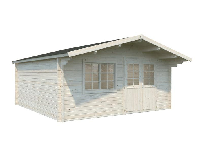 Palmako Blockbohlenhaus Britta 22,3 40 mm transparente Tauchgrundierung