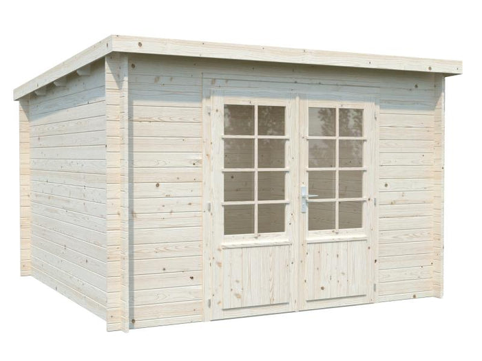 Palmako Blockbohlenhaus Ella 8,7 28 mm transparente Tauchgrundierung